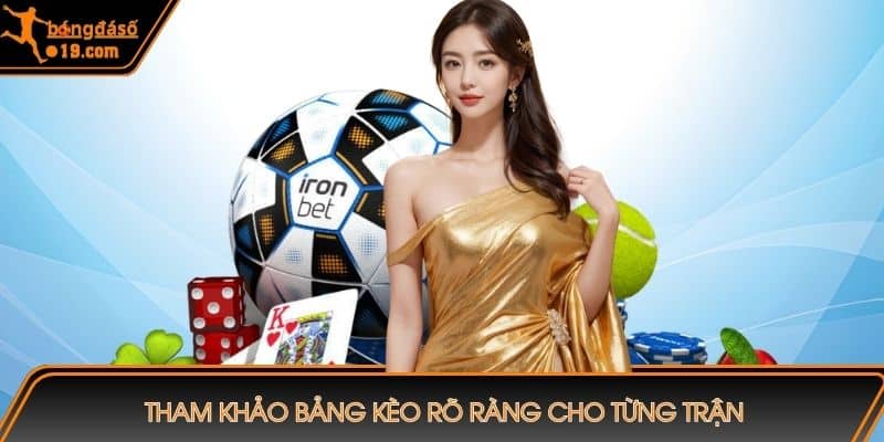 Tham khảo bảng kèo rõ ràng cho từng trận